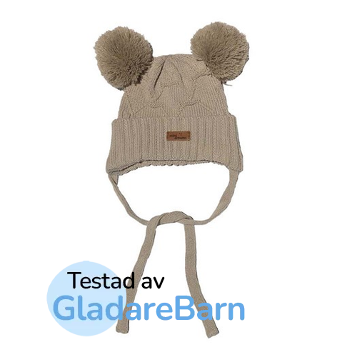 Mini Dreams mössa Pom Pom 0-6 mån, sand